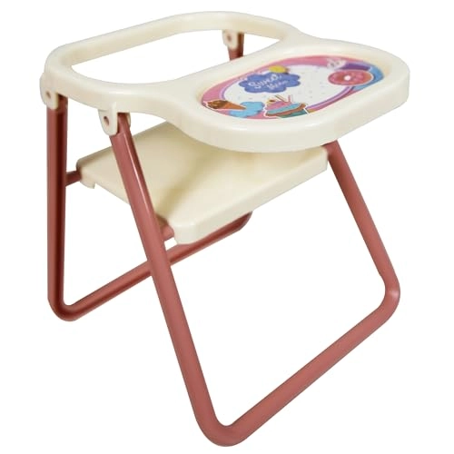 Baby Doll - 8" pink outfit + Scooter + Pushchair - Foldable + Rocking Chair + Highchair