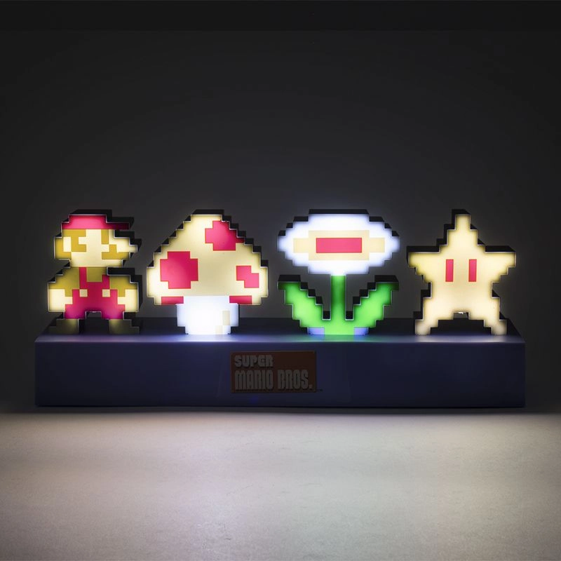 Super Mario Bros Icons Light - Lighting & Clocks cool blue base
