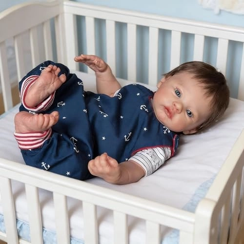 Meadow Reborn Baby Doll - 18 Inch Cotton Vinyl Blue Eyes