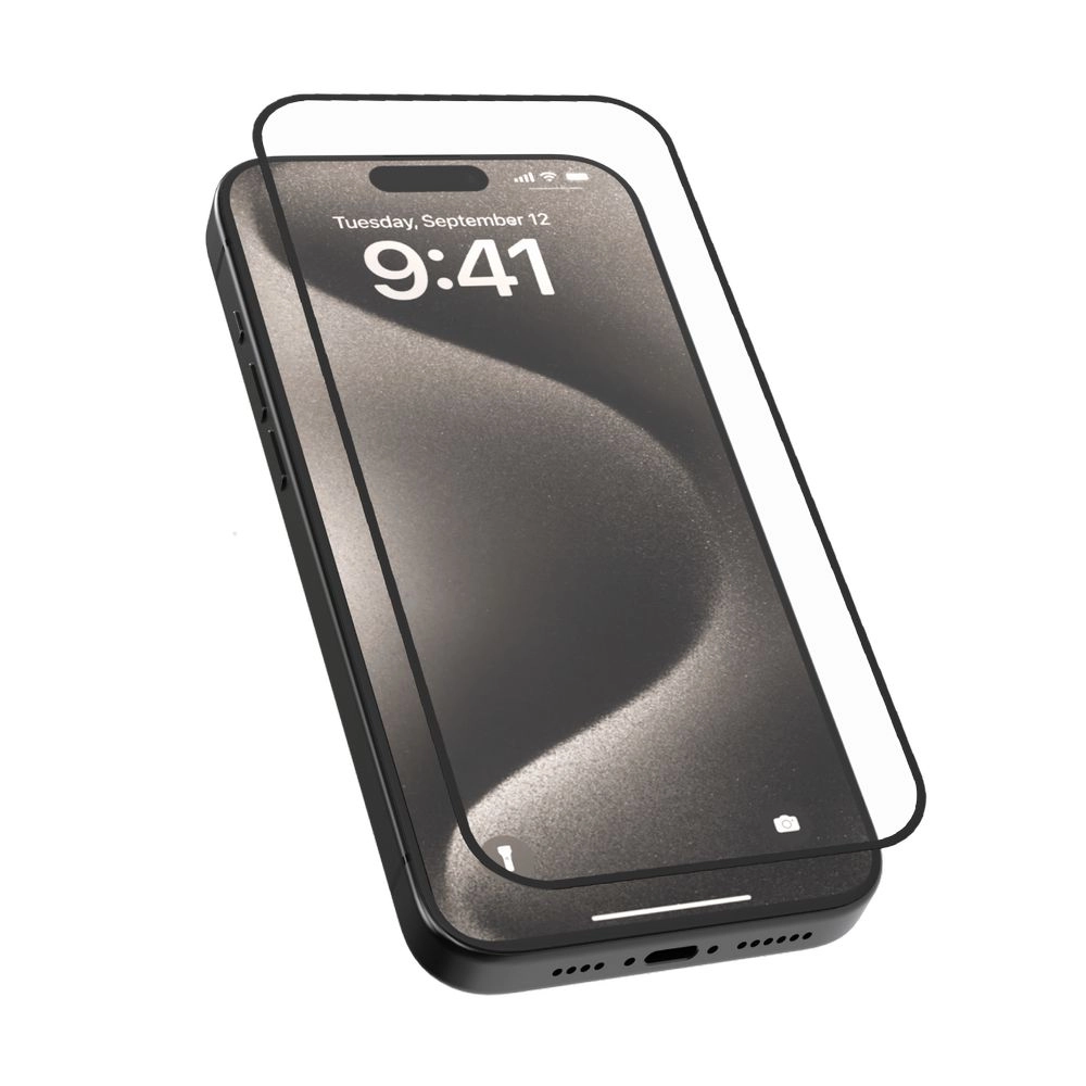 Privacy Silicone Aluminum Glass Screen Protector for iPhone 16 Pro Max