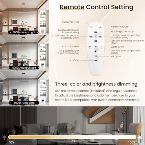 LED Oval Chandelier - 100cm