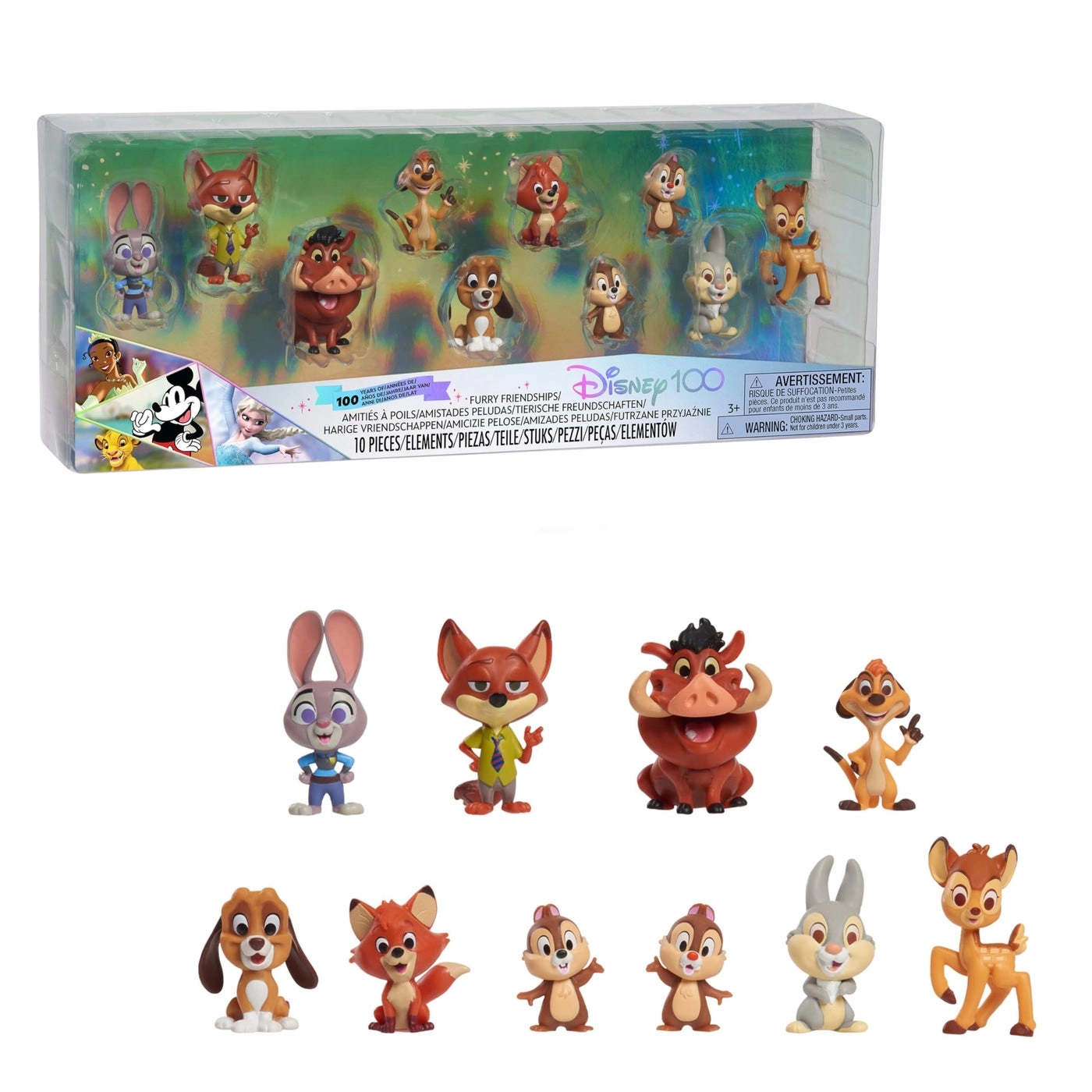 Just Play Disney100 Years of Furry Friendships - 10 figures 3 years and up