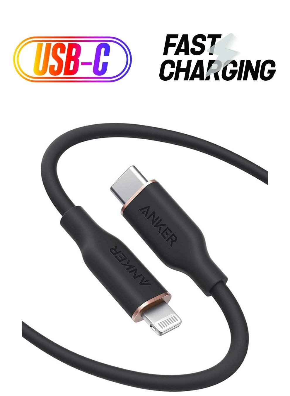 USB C Hub + PowerLine III Flow + USB C to Lightning Cable - 1.8m + USB C to USB C Cable - 3m 100W USB-C to USB-C