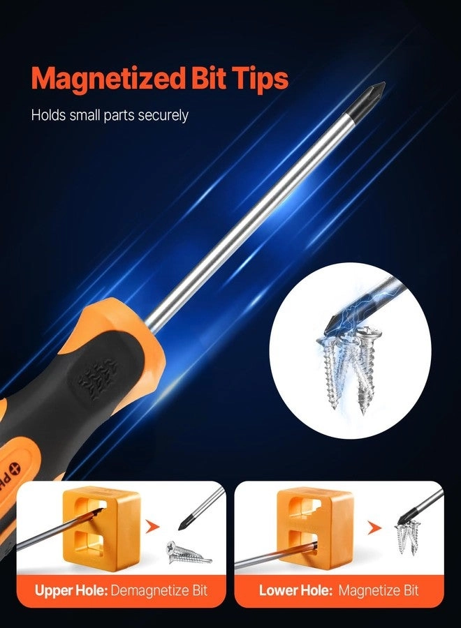 Magnetic Slotted and Phillips Screwdriver Set (12 Pcs)