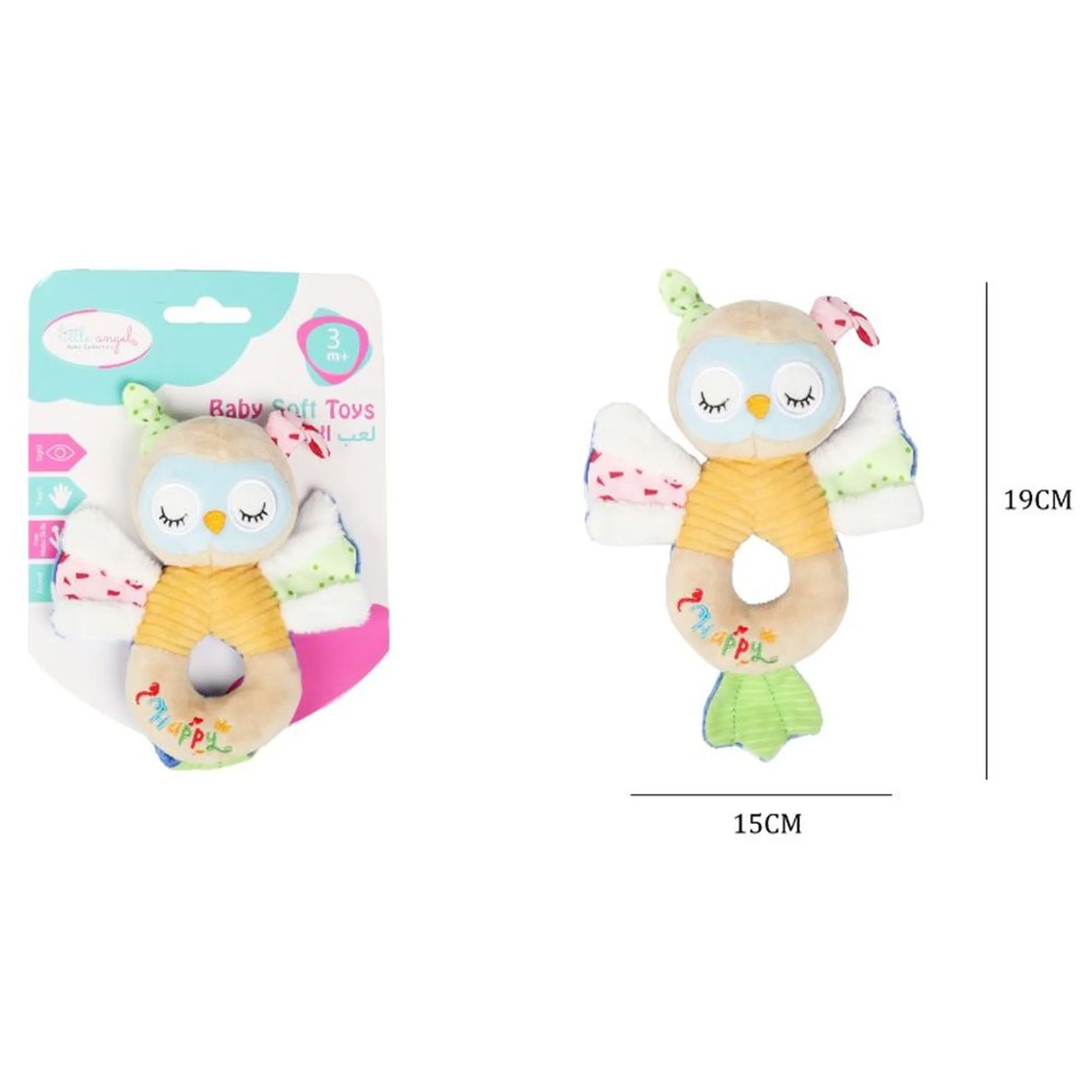 Soft Stuffed Rattle Pacifying Toy - Suitable for 3 months and above Fox