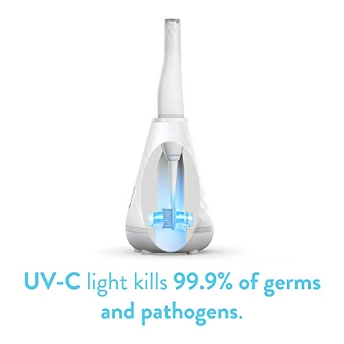 UV Sanitizing Sonic Toothbrush and Cleaning Station - Dual Speed White
