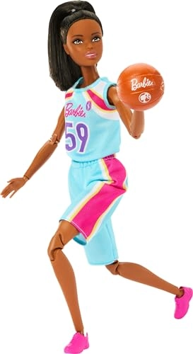 Barbie Made to Move Basketball Player - Brunette 22 Bendable Joints Ages 3+
