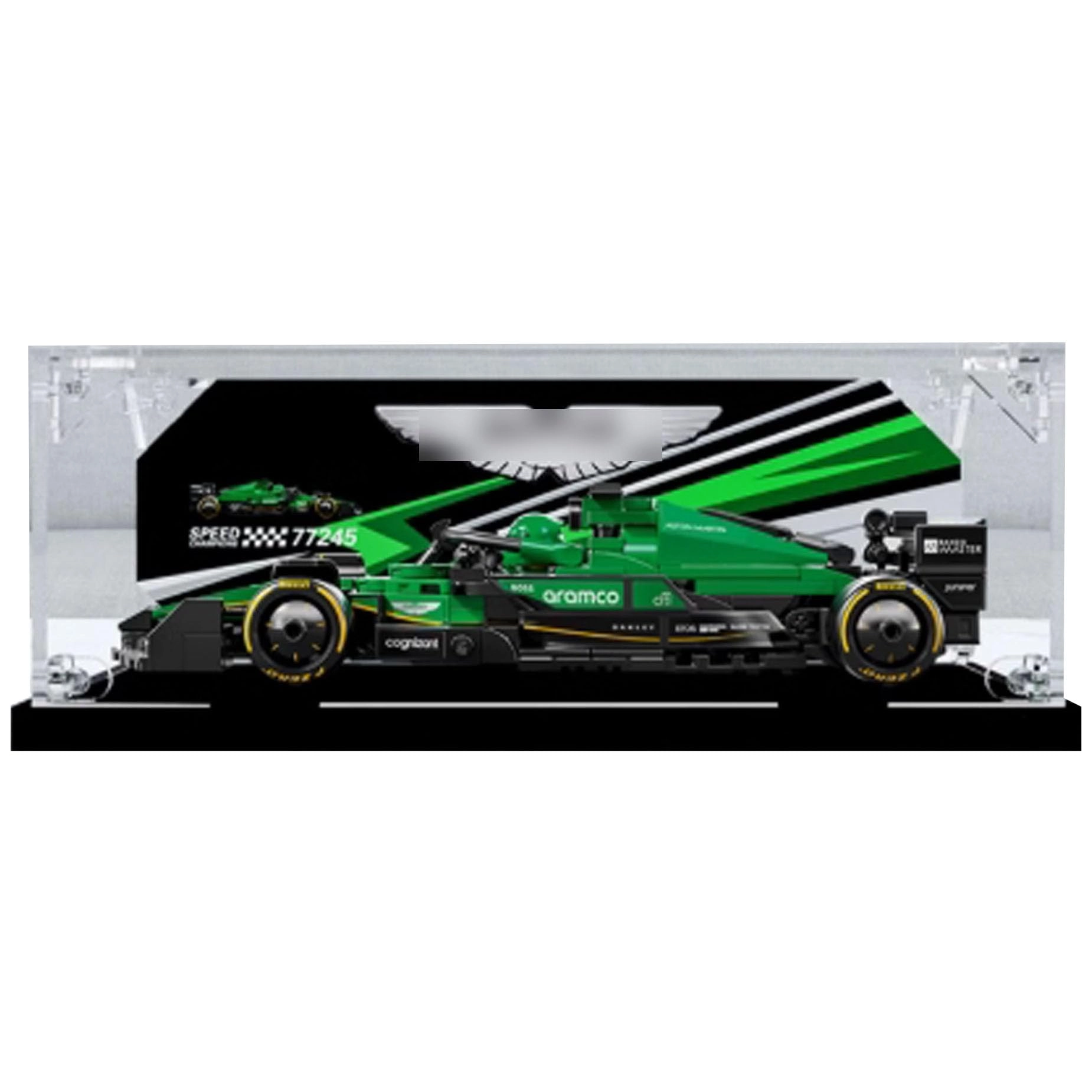 Acrylic Transparent Collectible Display Case - Acrylic for LEGO 77242-77251 F1 racing cars block model