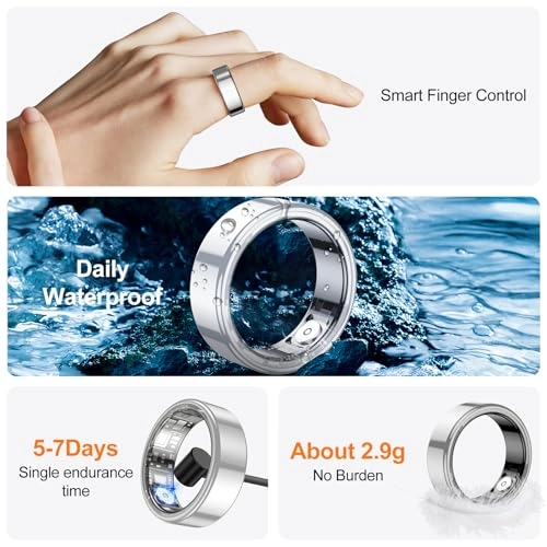Smart Ring - Size #10 Sliver IP68 Waterproof