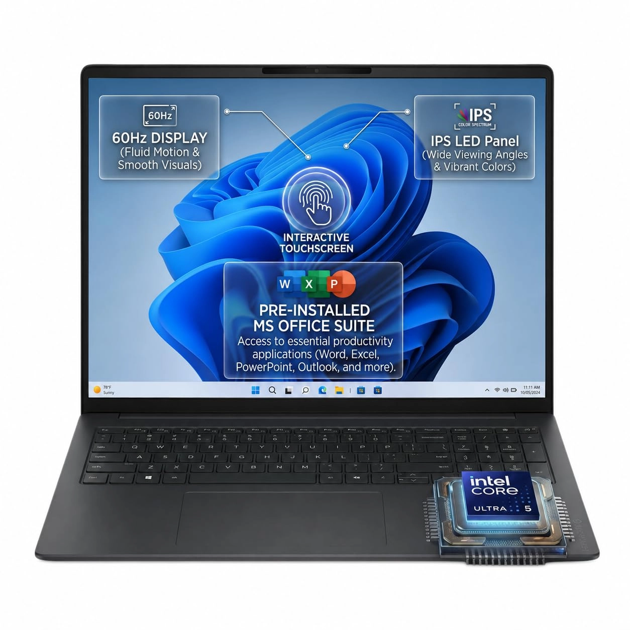 HP OmniBook 3 16-bu0305dx - 16'' Core Ultra 5 225U 32GB DDR5 1TB SSD