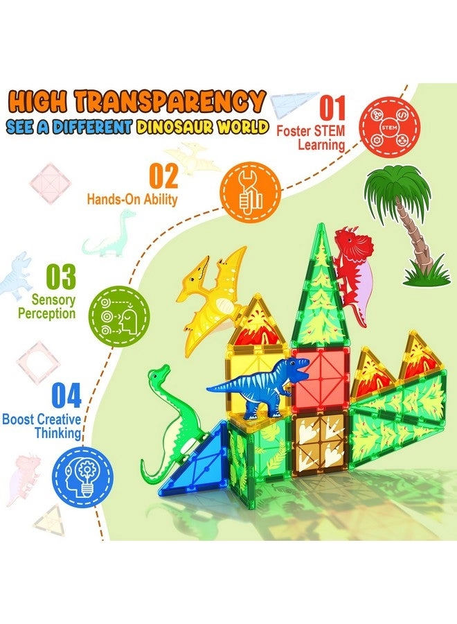 Dinosaur Toys Magnetic Tiles - Dinosaur