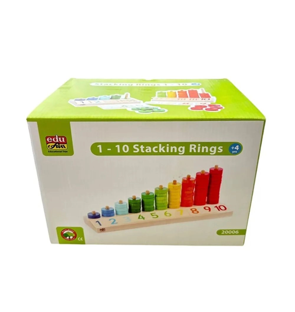 1 to 10 Stacking Rings - Suitable for 4 years & above 65 Pcs