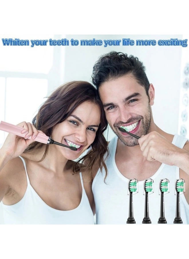 Replacement Brush Heads - Compatible with Philips Sonicare 8 Count Black