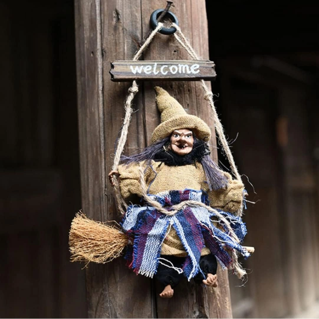 Halloween Hanging Decoration - Witch 1PC 20*30*19*10cm.