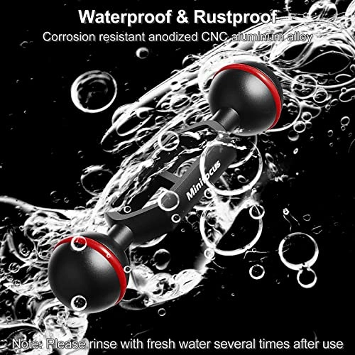 Double 1" Ball Arm - 4" 2Pcs Aluminum Alloy