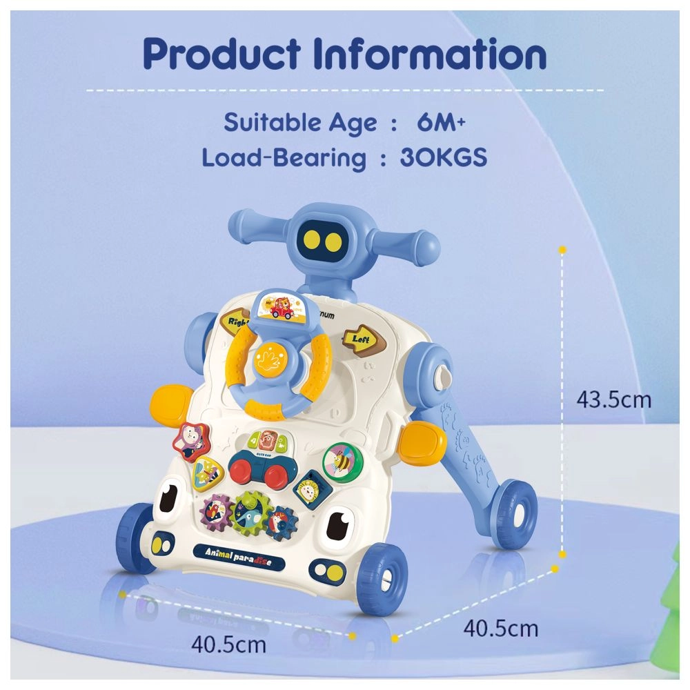 3-in-1 Baby Walker - Musical Keyboard Learning Table Mode