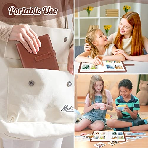 3.5x2.3" 256 Pockets PU Leather Photo Album