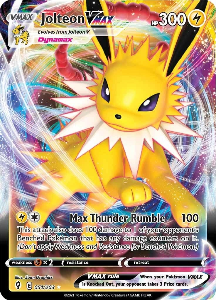 Pokemon USA, Inc. Pokemon Jolteon VMAX 051/203 - Evolving Skies