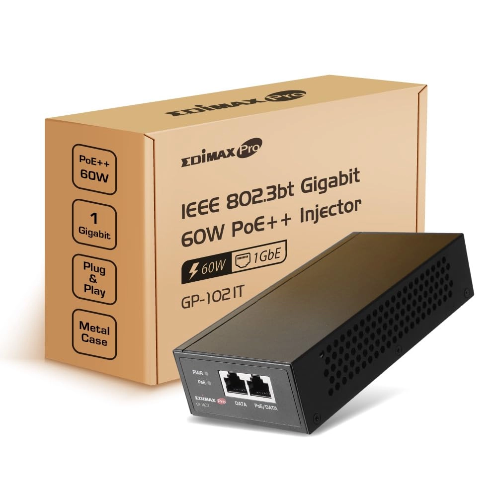 Edimax GP-102IT - 60W 2 802.3af 802.3at 802.3bt Gigabit