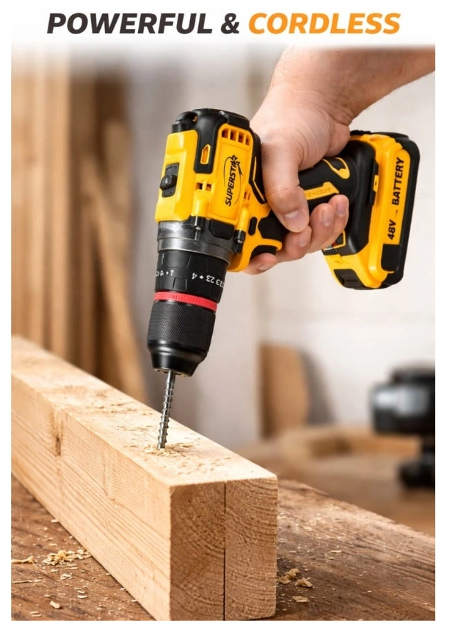 Cordless Drill Driver - 48V 2x21V 7500mAh Kit