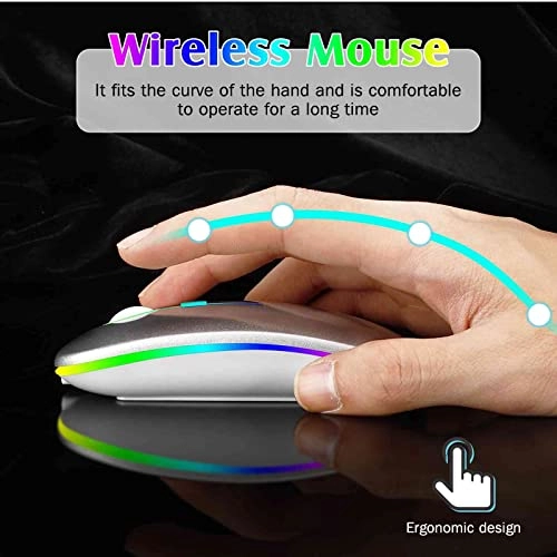 2.4GHz Rechargeable Wireless LED Mouse - Bluetooth