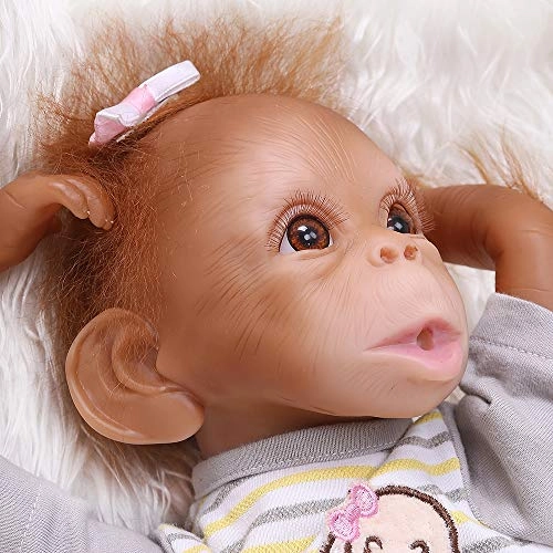 Baby Monkey Doll - 16 inch 40 cm Yellow Stripe T-shirt