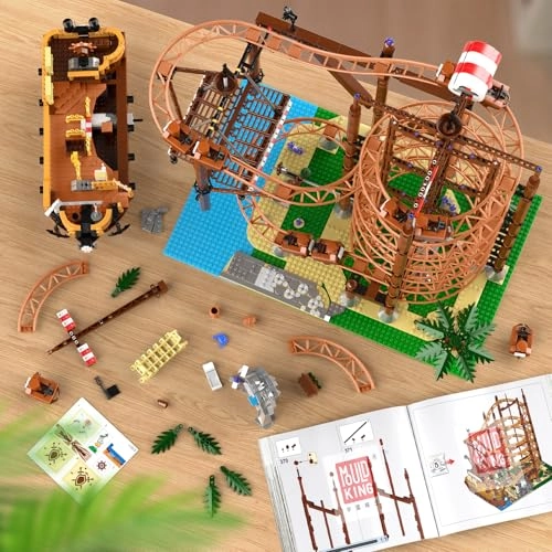 Roller Coaster and Pirate Ship Construction Set (11013) - Amusement Park