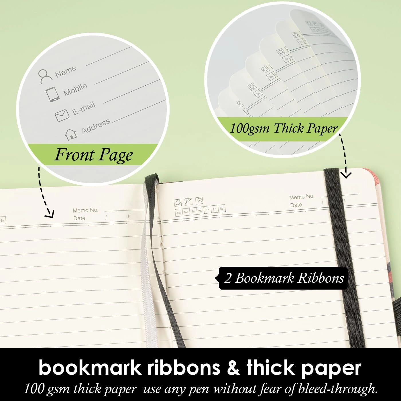 Small Notebook Journal - 68 Sheets 3 Pack Ruled