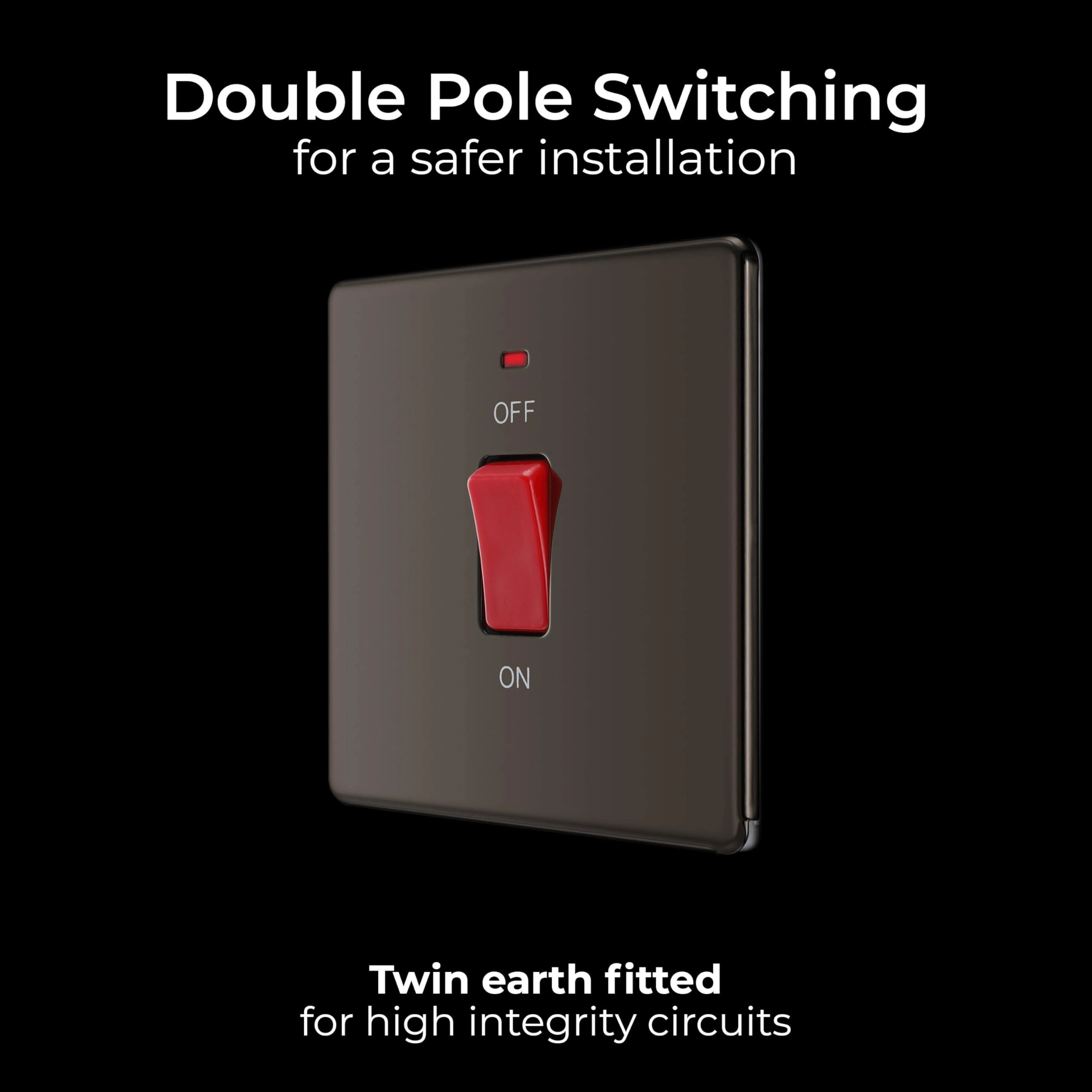 Cooker Switch - 45A Double Pole