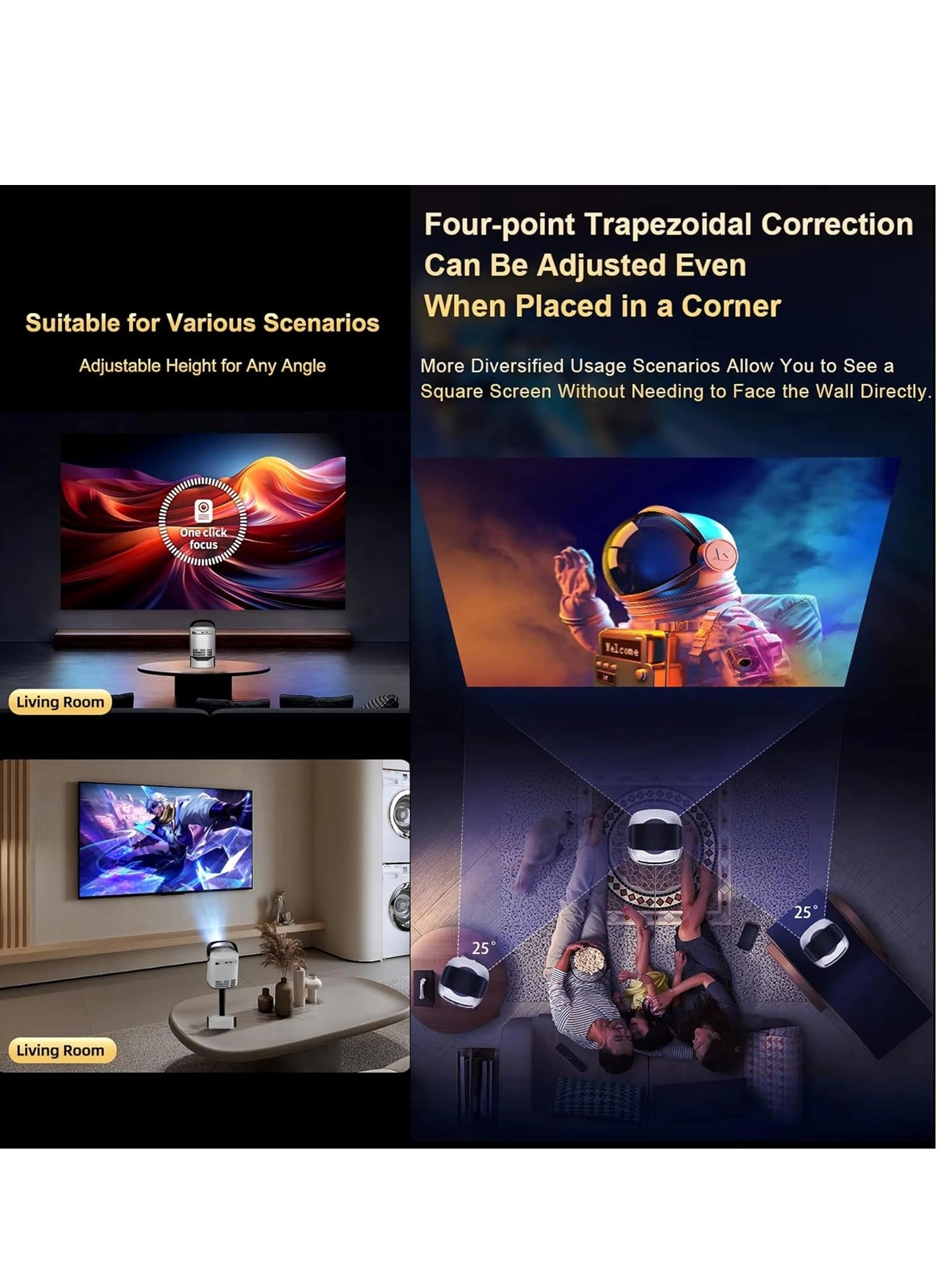 Portable Projector HY420 12000 Lumens