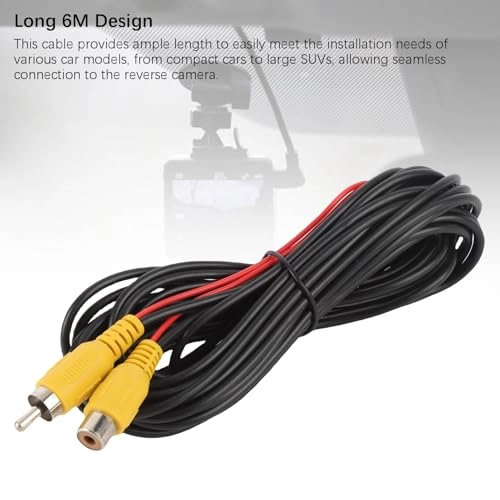 Backup Camera Video Cable - 6M 19.68FT Male to Female