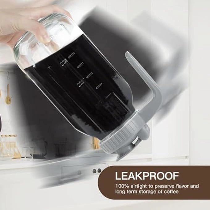 Cold Brew Pitcher - Stainless Steel Infuser WideMouth Pour Spout