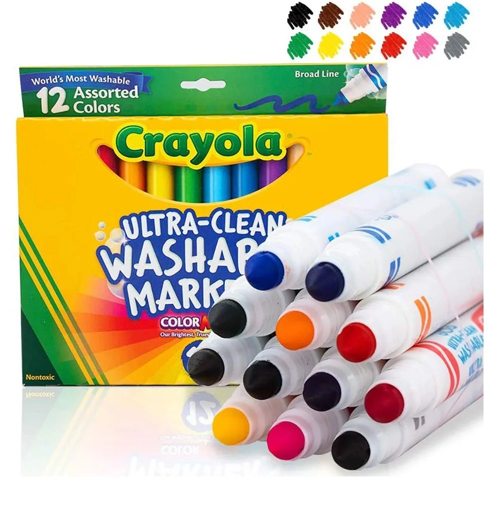 Crayola Broad Line Markers - 12 Multi Colour