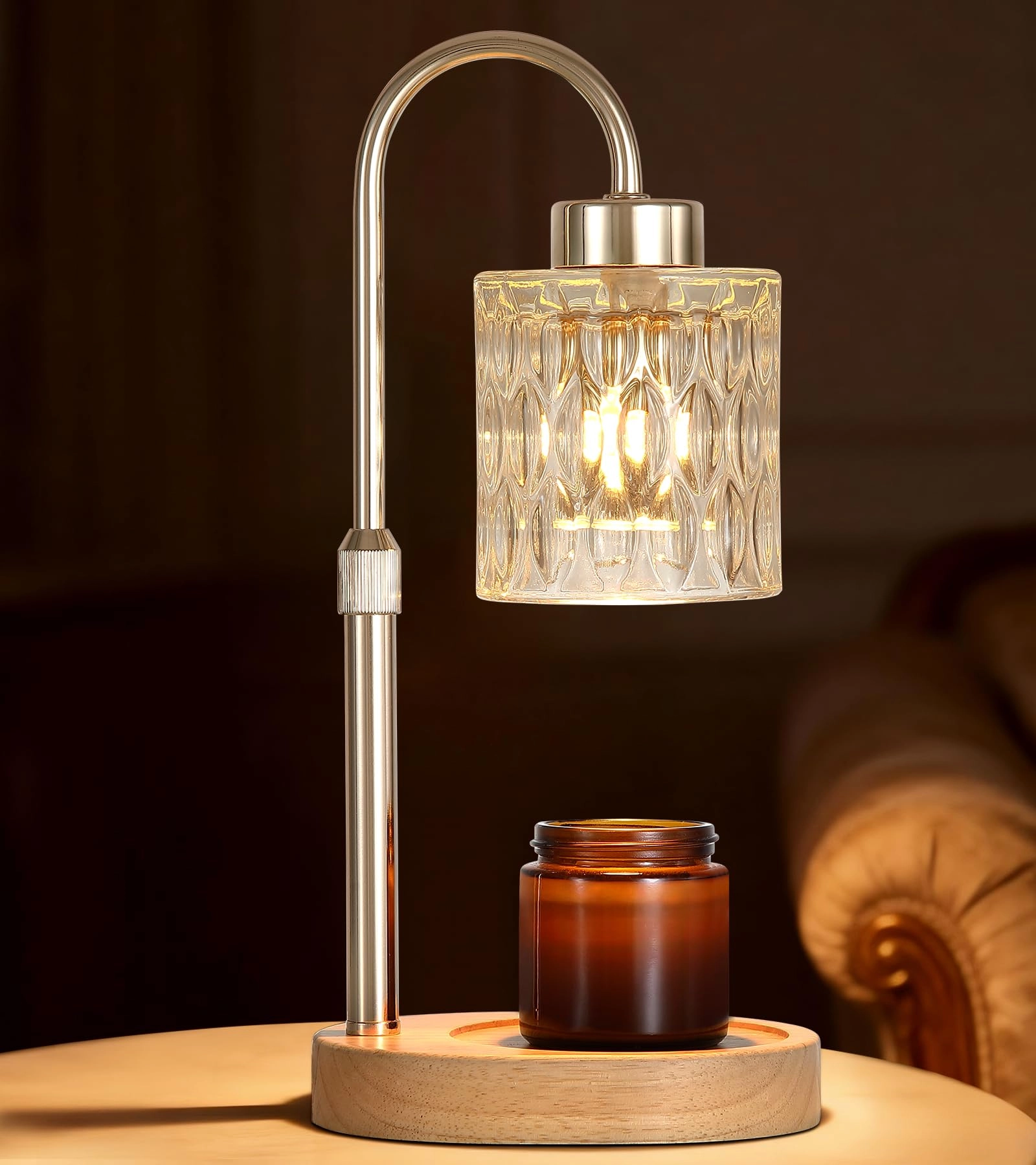 MEIXI Candle Warmer Lamp - Dimmer Timer Antique brass