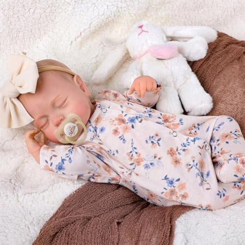 Dara Reborn Baby Doll - 20 Inch Vinyl Brown Hair Ages 3+