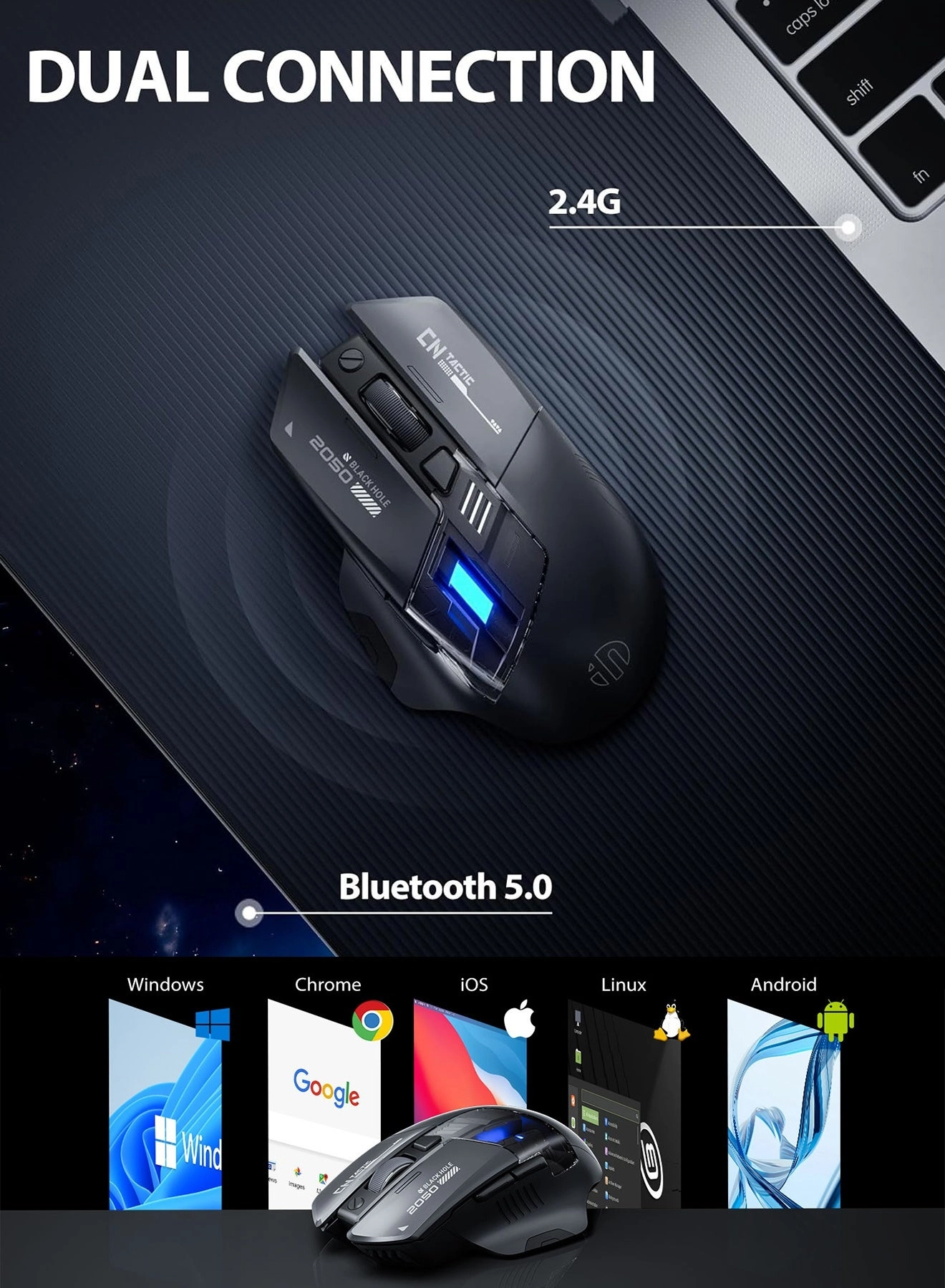 IN9 Tri-mode Wireless Mouse - Wireless