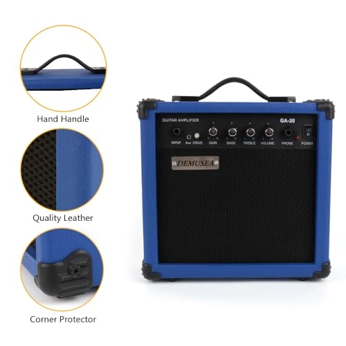 20W Pro Electric Guitar Amplifier - 5-inch Headphone jack