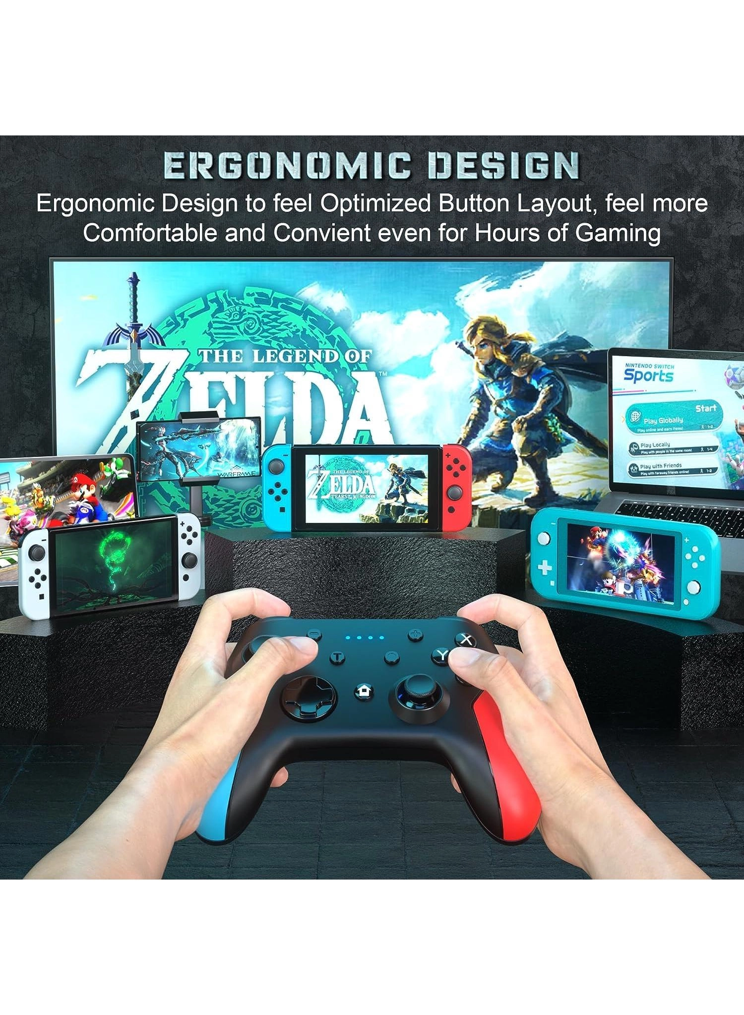 Wireless Pro Controller - Black Nintendo Switch Lite OLED