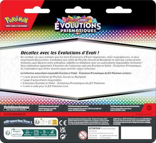 Phyllali Promo Card - 1 Glossy French + Prismatic Evolutions Booster - 3pcs