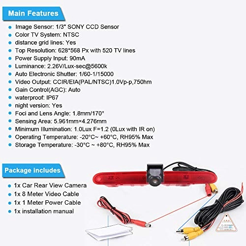 Rear View Camera - Night vision 628 x 586 pixels