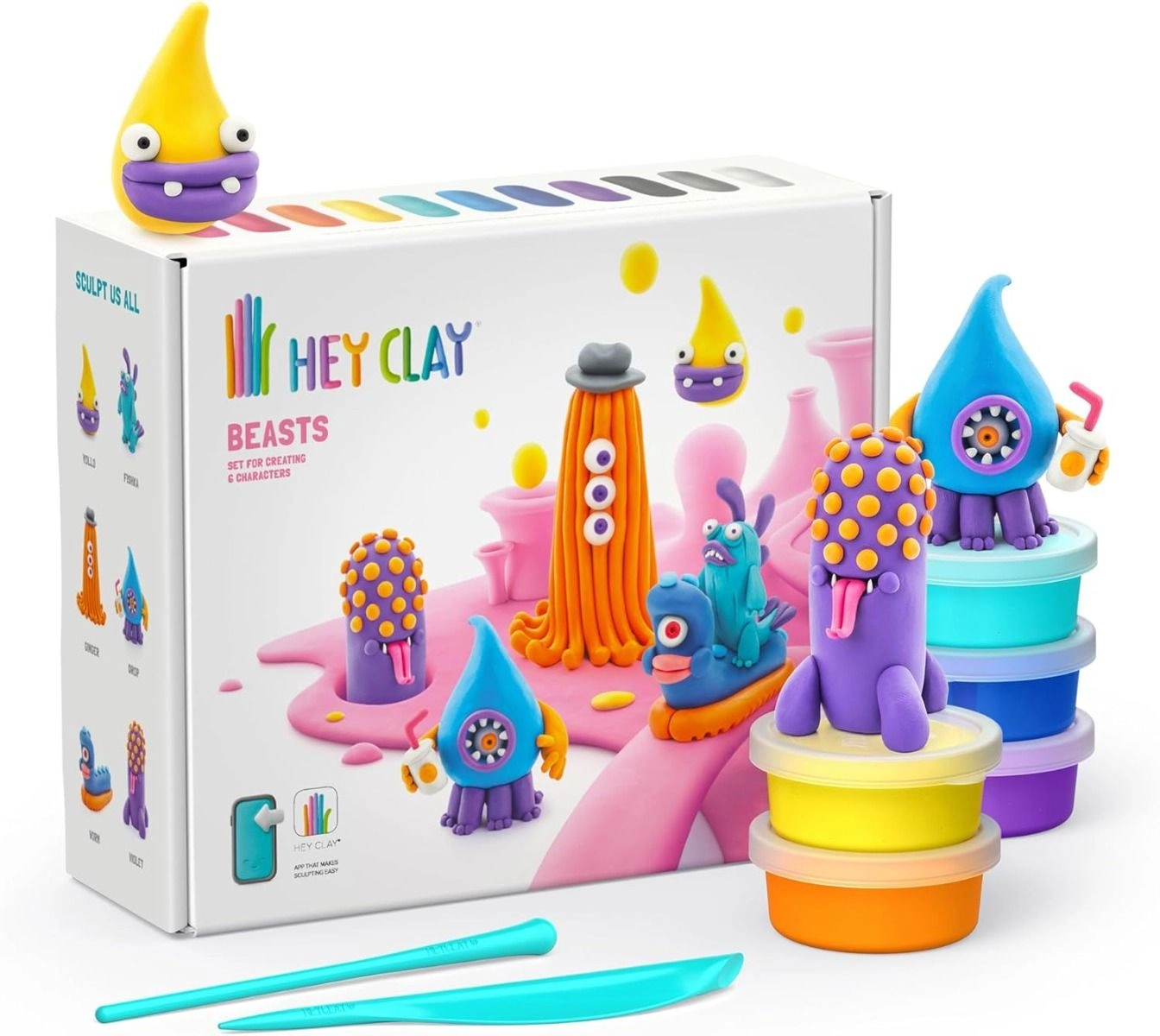 HEY CLAY Beasts Set - 3+ years 15 Cans