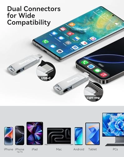 Flash Drive - USB3.0 Lightening USB-C for iPhone 128GB