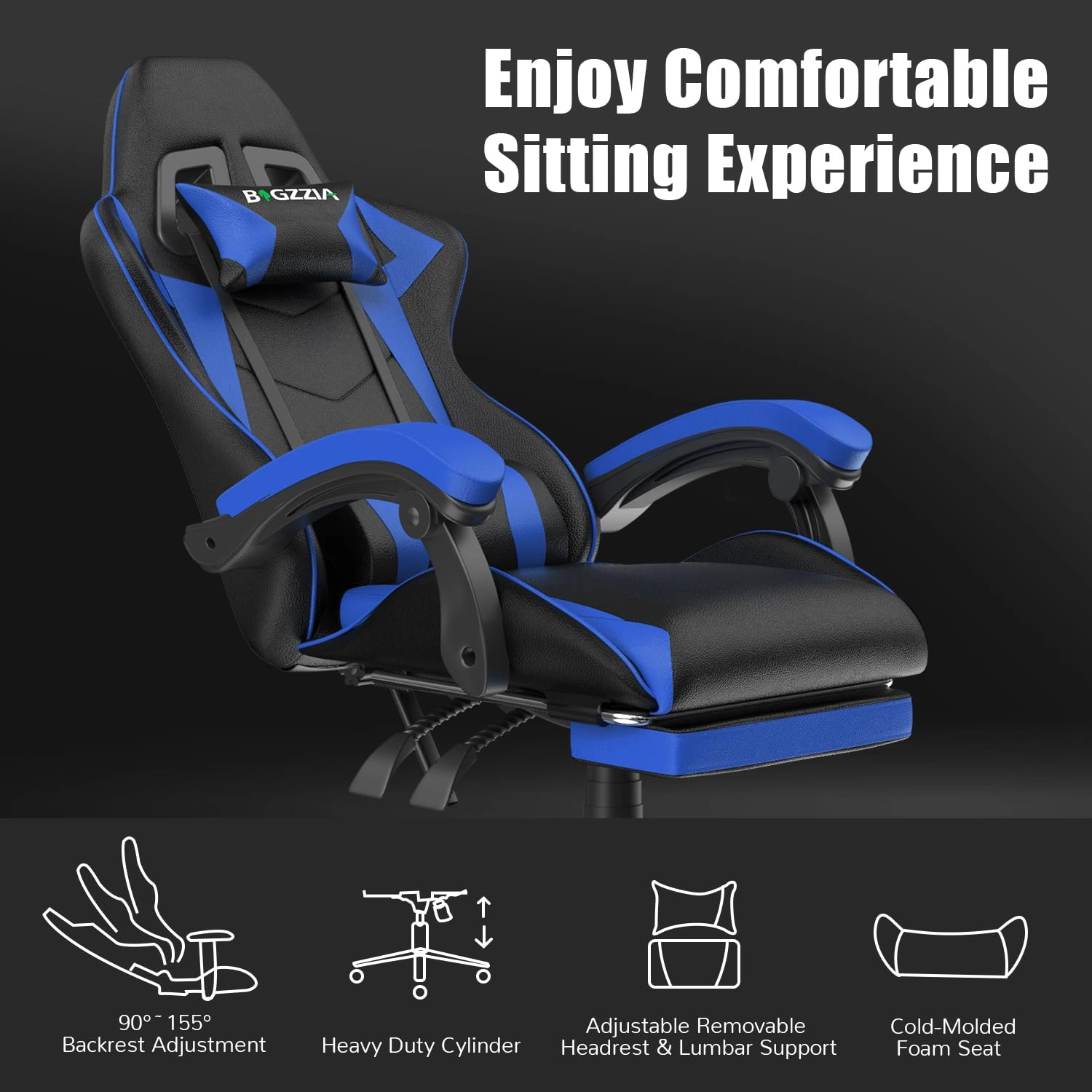 gaming chair - Red With Footrest