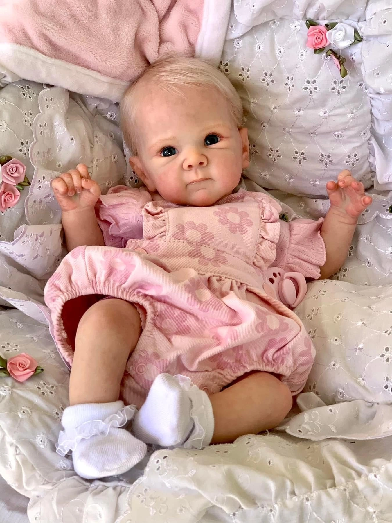 Reborn Baby Doll - 18 inch Full body vinyl Girl Ages 3+