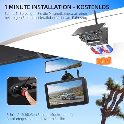 Magnetic Wireless Reversing Camera - 1080P