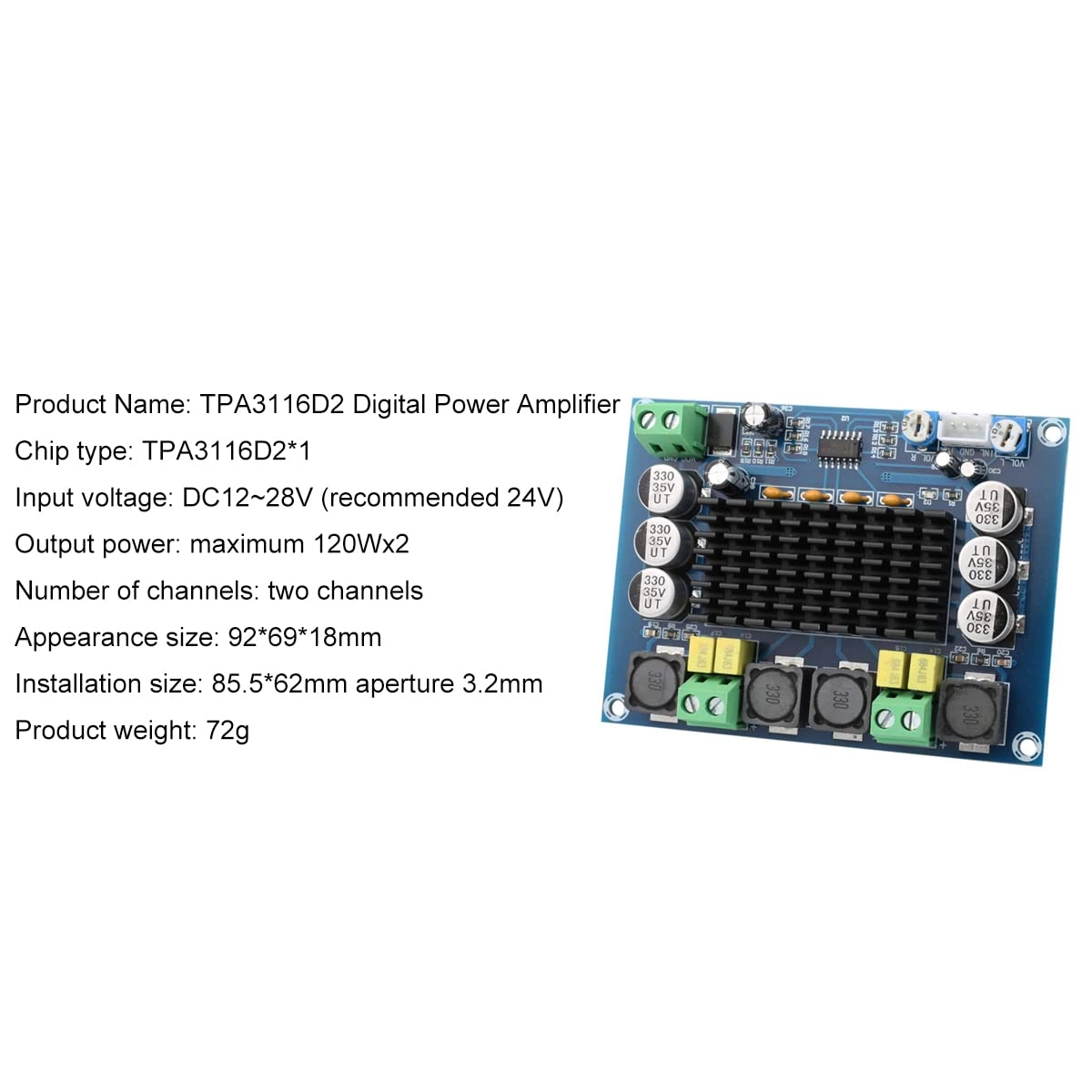 TPA3116D2 - Class D Dual Channel