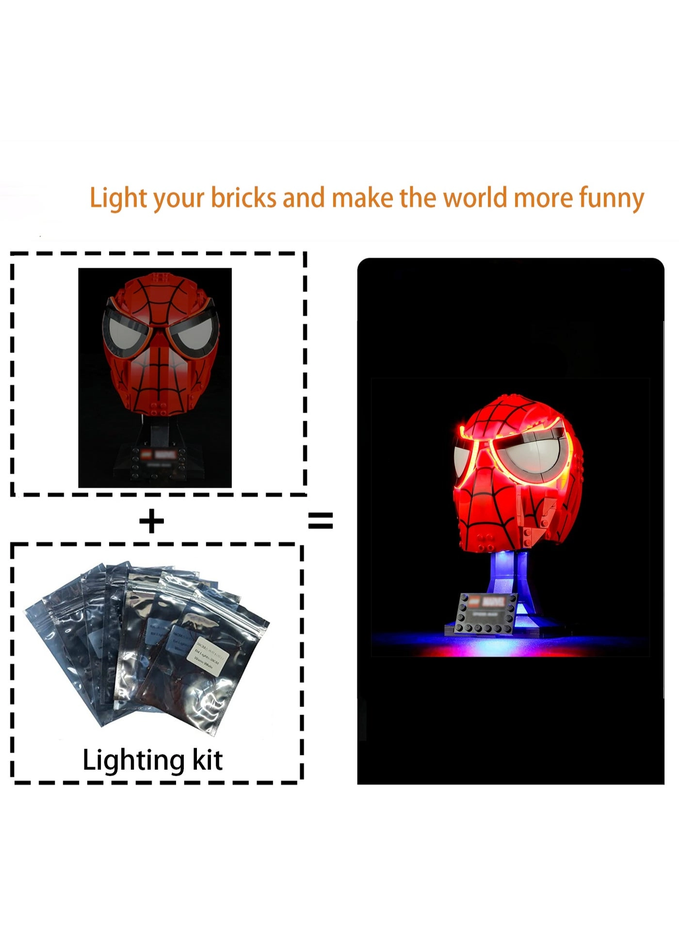 LED Light for Lego-76285 Spider-Man's Mask