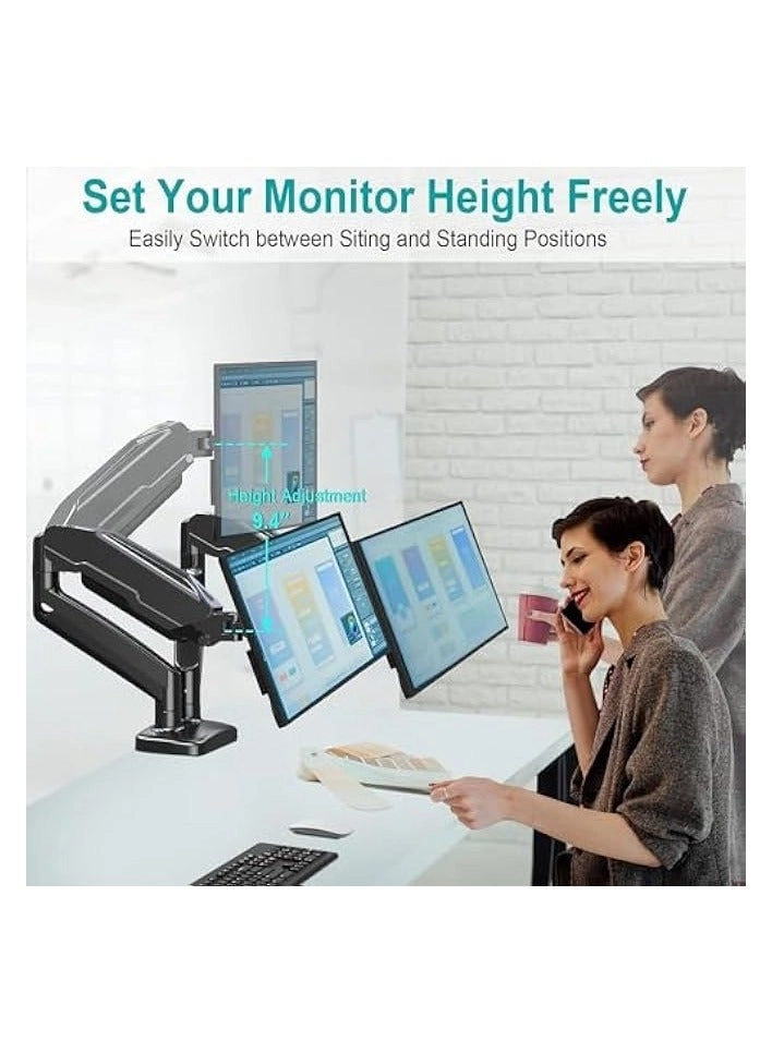 Dual LCD Monitor Desk Mount Stand - 2 27in