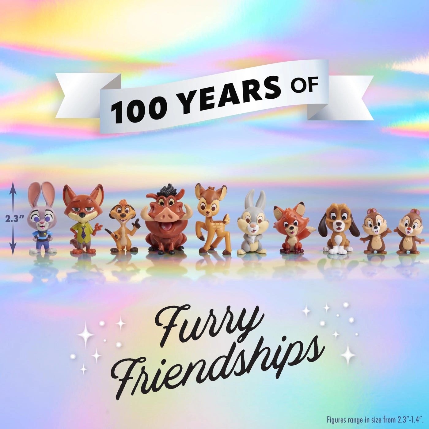 Disney100 Years of Furry Friendships - 10 figures 3 years and up