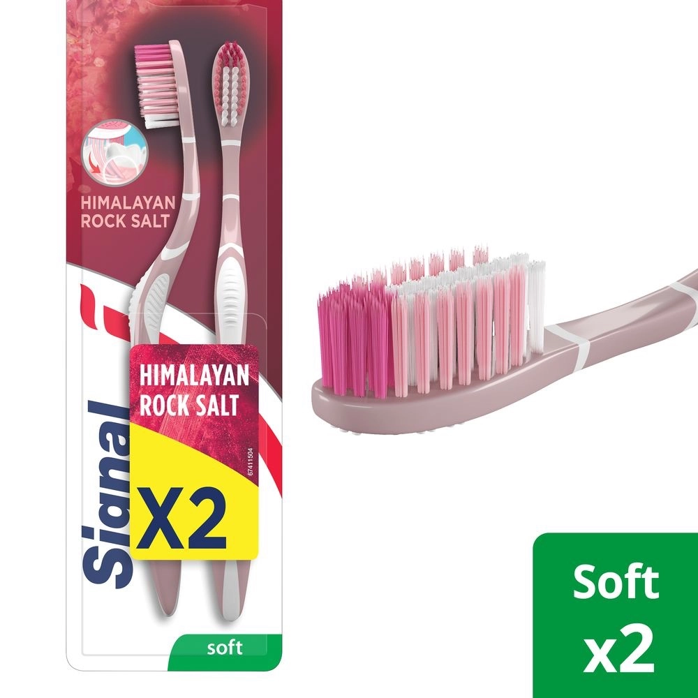 Signal Toothbrush Himalayan Rock Salt - Extra Soft 2-Piece Pack